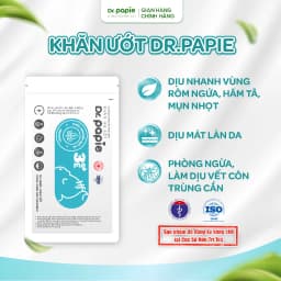 Thumbnail 1 Gói Khăn Lau Hạ Sốt Tẩm Ướt Thảo Dược Dr.Papie Làm Mát Dịu Da, Vết Côn Trùng Đốt, Giảm Rôm Sảy, Mẩn Ngứa Cho Bé 2