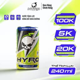 Thumbnail 1 lon nước tăng lực Hyro không bổ sung đường 3