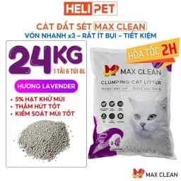 Thumbnail [1 TẢI 6 BỊCH 24KG] Cát Mèo, Cát Vệ Sinh Cho Mèo Max Clean 3