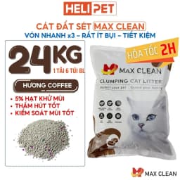Thumbnail [1 TẢI 6 BỊCH 24KG] Cát Mèo, Cát Vệ Sinh Cho Mèo Max Clean 4