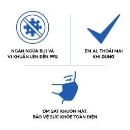 Thumbnail (10 Cái) Khẩu trang Tenamyd cho người lớn 4 lớp vải không dệt, giấy kháng khuẩn, thoáng mát, mềm mại 2