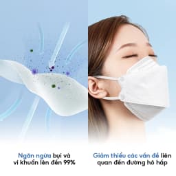 Thumbnail (10 Cái) Khẩu trang Tenamyd cho người lớn 4 lớp vải không dệt, giấy kháng khuẩn, thoáng mát, mềm mại 3
