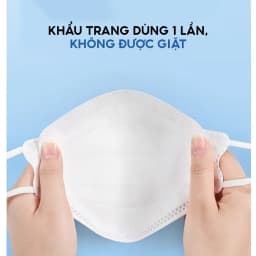 Thumbnail (10 Cái) Khẩu trang Tenamyd cho người lớn 4 lớp vải không dệt, giấy kháng khuẩn, thoáng mát, mềm mại 4