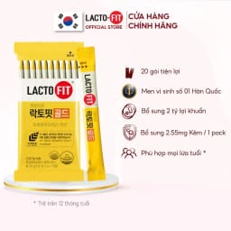Thumbnail 10 Gói Men Vi Sinh LACTO-FIT GOLD Bổ Sung Lợi Khuẩn Cải Thiện Đường Ruột Khỏe Mạnh (10 gói x 2g) 1