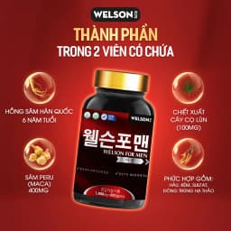Thumbnail [2Hộp] Thực phẩm bảo vệ sức khoẻ Viên Uống Hỗ Trợ Tăng Cường Sinh Lý Nam Welson For Men Hộp 60 Viên 3