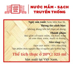 Thumbnail 3 than - 3 vàng Nước Mắm Nhỉ Làng Chài Xưa Cá Cơm Than, Cá Cơm Ruột Đỏ 525ml/chai nhựa cao cấp 2