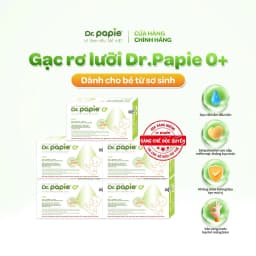 Thumbnail 5 Hộp Gạc Rơ Lưỡi Dr.Papie Tiêu Chuẩn 5SAO, Làm Sạch Răng, Lưỡi, Nướu và Khoang Miệng Cho Bé - 30Gói/Hộp x 5 1