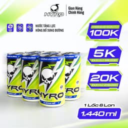Thumbnail 6 lon nước tăng lực Hyro không bổ sung đường 3