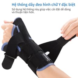 Thumbnail Đai đeo bảo vệ cổ tay và bàn tay VELPEAU với nẹp Spica hỗ trợ điều trị hội chứng De Quervain, hội chứng cổ tay, viêm khớp, viêm cơ, vết thương và giảm đau chấn thương thể thao. 2