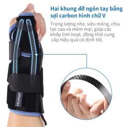 Thumbnail Đai đeo bảo vệ cổ tay và bàn tay VELPEAU với nẹp Spica hỗ trợ điều trị hội chứng De Quervain, hội chứng cổ tay, viêm khớp, viêm cơ, vết thương và giảm đau chấn thương thể thao. 4