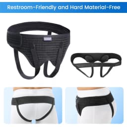 Thumbnail Đai đeo phục hồi VELPEAU cải thiện tình trạng thoát vị hỗ trợ thể thao có 2 miếng đệm nén tháo rời được chuyên dụng 3