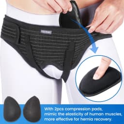 Thumbnail Đai đeo phục hồi VELPEAU cải thiện tình trạng thoát vị hỗ trợ thể thao có 2 miếng đệm nén tháo rời được chuyên dụng 4