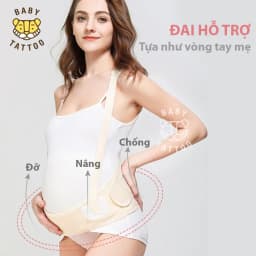 Thumbnail Đai Đeo Vai Đa Năng Cho Mẹ Bâu BABY TATTOO Chất Liệu Cotton Hỗ Trợ Cho Phụ Nữ Mang Thai, Có Thể Điều Chỉnh 3