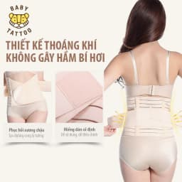 Thumbnail Đai Gen Nịt Bụng Baby Tattoo Định Hình Vòng Eo Sau Sinh Cho Mẹ 2