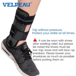 Thumbnail Đai nẹp mắt cá chân VELPEAU hỗ trợ bó bột sau phẫu thuật bảo vệ chấn thương bong gân điều chỉnh được 4