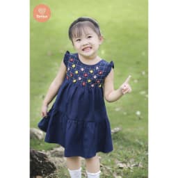 Thumbnail Đầm Babydoll Bé Gái Tamiuy Cotton Đính Hoa (Size 1-10 Tuổi) - Nhiều Màu 3