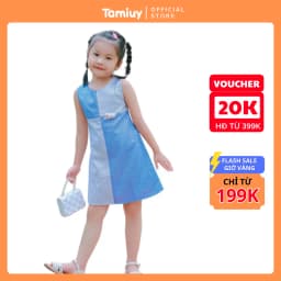 Thumbnail Đầm Bé Gái Tamiuy Phối Màu Đính Hình Thú Dễ Thương Cho Bé 1-10 Tuổi 1