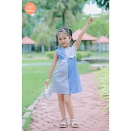 Thumbnail Đầm Bé Gái Tamiuy Phối Màu Đính Hình Thú Dễ Thương Cho Bé 1-10 Tuổi 3