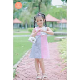 Thumbnail Đầm Bé Gái Tamiuy Phối Màu Đính Hình Thú Dễ Thương Cho Bé 1-10 Tuổi 4