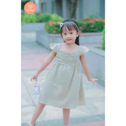 Thumbnail Đầm Bé Gái Tamiuy Thiết Kế Tay Phồng Cánh Tiên, Dún Ngực, Cotton Mềm (1-10T) 4
