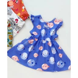 Thumbnail Đầm Bé Gái Tamiuy Thun Cotton, Đính Nơ Ngực, In Hoạ Tiết Hoạt Hình (1-10T) 1