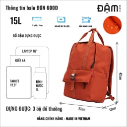 Thumbnail ĐẬM BNS balo du lịch thời trang kháng nước ngăn laptop 16inch ĐƠN A4 4