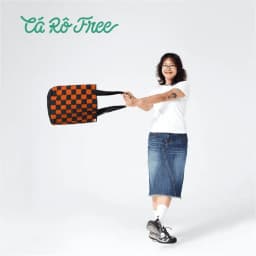 Thumbnail ĐẬM BNS túi xách tote đan tay thủ công Cá Rô Free 2