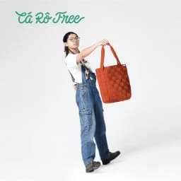 Thumbnail ĐẬM BNS túi xách tote đan tay thủ công Cá Rô Free 4