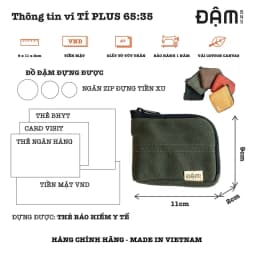 Thumbnail ĐẬM BNS ví vải nhiều ngăn du lịch thời trang vừa giấy tờ tùy thân TÍ PLUS 2