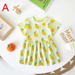 Thumbnail Đầm mùa hè SANLUTOZ tay ngắn họa tiết xinh xắn thời trang bé gái 2