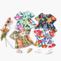 Thumbnail Đầm SANLUTOZ bằng cotton họa tiết dứa cho bé gái 1