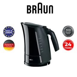 Thumbnail Ấm Siêu Tốc Braun WK300ONYX, Sản xuất 100% tại Châu Âu. Công suất 2200w, đun siêu tốc chỉ 45 giây, dung tích 1.7l 1