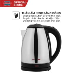 Thumbnail Ấm siêu tốc Inox 1.8L SUNHOUSE Happy Time HTD1081 - Hàng chính hãng - Bảo hành 12 tháng 3