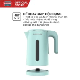 Thumbnail Ấm siêu tốc Inox 304 1.8L SUNHOUSE SHD1351/SHD1353 - Thân ấm 2 lớp - Vỏ nhựa PP chống bỏng - Tự động tắt khi nước sôi 2