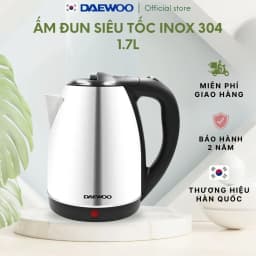 Thumbnail Ấm siêu tốc inox 304 cao cấp đảm bảo an toàn 1.8L Daewoo DWK-S1805 đế xoay 360 độ  - Hàng chính hãng BH 2 năm 1