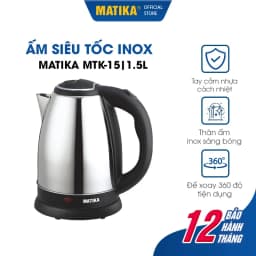 Thumbnail Ấm Siêu Tốc MATIKA Inox 1.5L MTK-15 1