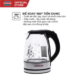 Thumbnail Ấm Siêu Tốc Thủy Tinh SUNHOUSE SHD1217 Dung Tích 1.7L 3