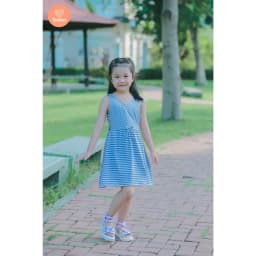 Thumbnail Đầm Thun Sọc Đối Xứng  Tamiuy Chất Cotton 4 Chiều Cho Bé Gái (1-10 T) 3