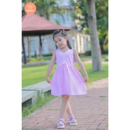 Thumbnail Đầm Thun Sọc Đối Xứng  Tamiuy Chất Cotton 4 Chiều Cho Bé Gái (1-10 T) 4