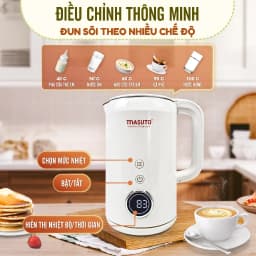 Thumbnail Ấm đun siêu tốc Masuto 1,7L MS Nami 2 lớp giữ nhiệt chống bỏng an toàn inox 304 nguyên khối 2