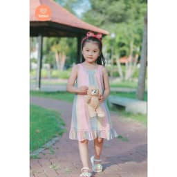 Thumbnail Đầm Xoè  Cổ Yếm Hoa Nhí Tamiuy Cho Bé Gái 1-10 Tuổi 2