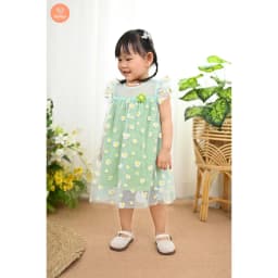 Thumbnail Đầm Xòe Công Chúa Tamiuy  Vải Lưới Hoa Cúc Cho Bé Gái Từ 10-38 kg 4