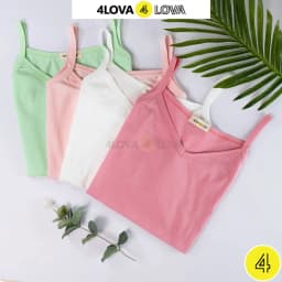 Thumbnail Áo 2 dây nữ cổ tim 4LOVA chất liệu thun 100% cotton dáng ôm mềm mại, quyến rũ 2