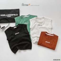 Thumbnail Áo 3 lỗ Beemo chữ nổi trước ngực vải cotton thoáng mát mặc mùa hè, đi học, đi chơi cho bé trai từ 9-24kg 4364AHK 1