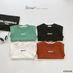 Thumbnail Áo 3 lỗ Beemo chữ nổi trước ngực vải cotton thoáng mát mặc mùa hè, đi học, đi chơi cho bé trai từ 9-24kg 4364AHK 4