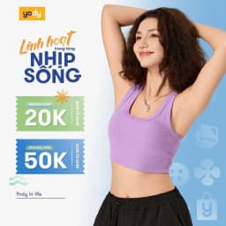 Thumbnail Áo 3 Lỗ Nữ Thun Rib Tăm Nhỏ Cổ Rộng Dáng Ngắn BLN7043 1