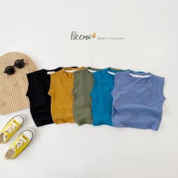 Thumbnail Áo ba lỗ 6 màu cho bé Beemo,Chất liệu cotton co giãn 4 chiều mềm mịn, thấm mồ hôi,Thiết kế basic phối túi ngực b270 1