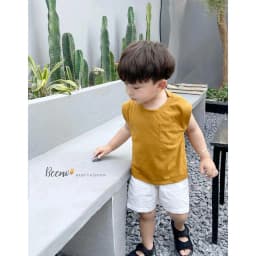 Thumbnail Áo ba lỗ 6 màu cho bé Beemo,Chất liệu cotton co giãn 4 chiều mềm mịn, thấm mồ hôi,Thiết kế basic phối túi ngực b270 2
