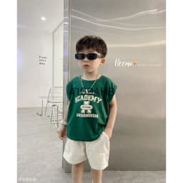 Thumbnail Áo ba lỗ Beemo in chữ ACADEMY vải cotton mềm mịn đi học đi chơi cho bé trai từ 9-24kg 4109AHB 2