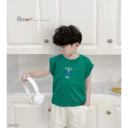 Thumbnail Áo ba lỗ cho bé Trai Gái Beemo Chất liệu cotton mềm min, họa tiết gấu Steve, 4 màu cực xinh B078 1